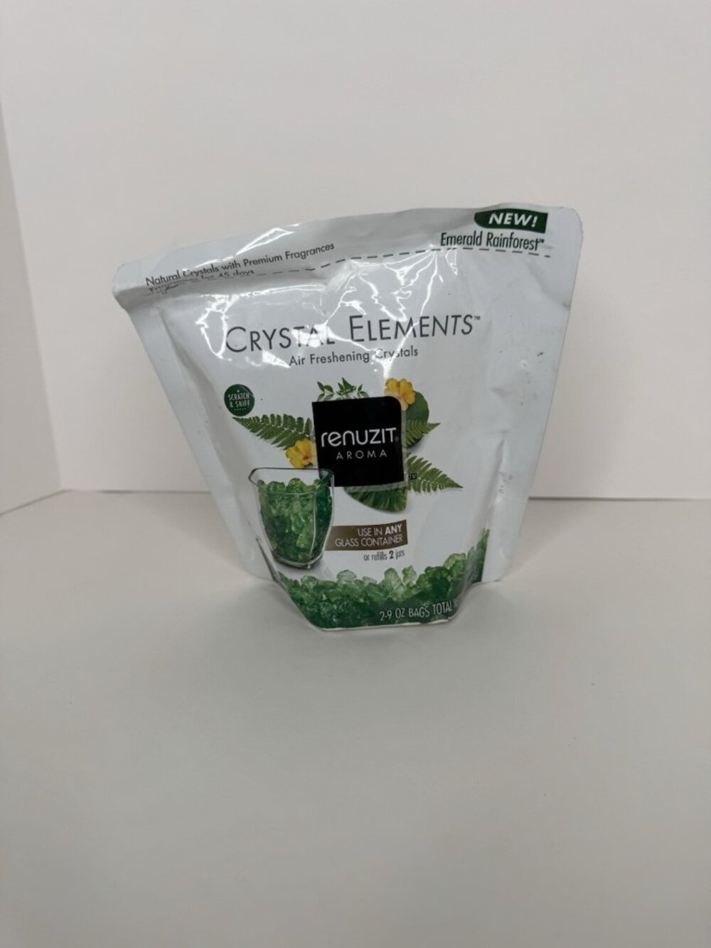 Renuzit Aroma Crystal Elements Emerald Rainforest 18 oz New